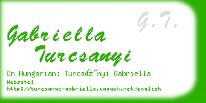gabriella turcsanyi business card
